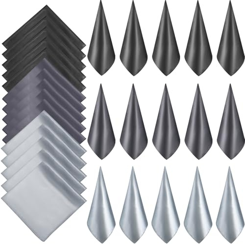 Geyoga 15 Stück nickituch Damen Quadrat Hals Schal Einfarbig Satin Halstuch Tücher Kopfwickel Bandana