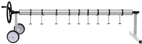 Poolplane Aufrollvorrichtung mit Edelstahlbasis - Langlebige und rostfreie Lösung für einfaches Aufrollen von Poolabdeckungen - Ideal für Pool- & Whirlpool-Zubehör