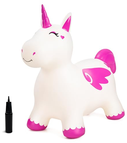 Vastoy Bouncy Unicorn Animal Hoppers for Kids Ride-On Toys with Pump | Bouncing Horse Hopper Jumping Toys for Kids Age 1-6 Indoor Outdoor Garden Play Boys Girls Birthday Easter Family Gatherings