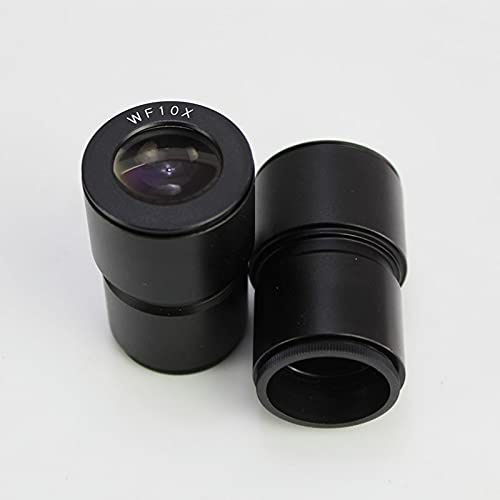 2pcs/set Stereo Microscope Eyepieces WF5X WF10X WF15X WF20X Microscope Lens with eyecups Wide Angle Parts Accessories Ocular(WF10X)