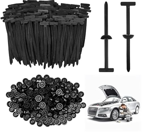 Bridas universales con hebilla de 200 unidades, hebilla de nailon resistente y reutilizable, resistente a los rayos UV, autobloqueante, multiusos, para reparación de coches y hogares