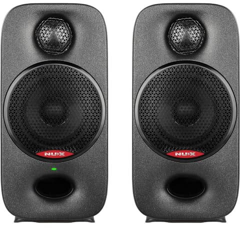 NU-X Axon 3 Nearfield Studio Monitors | Altavoces compactos de Calidad de Referencia para Mezclar y monitorear | Bluetooth, Interfaz de Audio USB-C, Control de habitación DSP