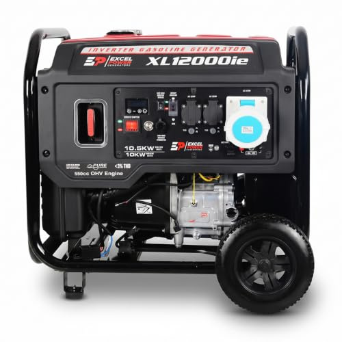 Excel Power 10.5kw Electric Start Pure Sinewave Petrol Generator 3 Litre Fuel Tank Ideal For Camping, Fishing, Motorhome, Caravan, Outdoor Power Tools Residential Back up Adventure 3 Year Warranty
