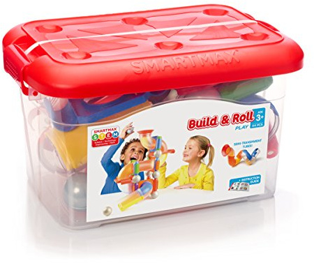 SMARTMAX - Build & Roll, Construction Set with Magnets and Tubes, 44 pieces, 3+ Years