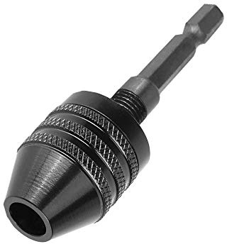 Portabrocas de Acción Rápida 0.8-8mm con Conexión Hexagonal 1/4'' para Llave de Impacto, Portabrocas de Liberación Rápida sin Residuos de Herramienta