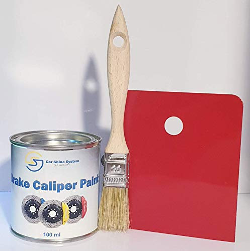 Car Shine System FERRARI ROSSO RED BRAKE CALIPER PAINT ENGINE Heat Resistant 250ml Free Brush