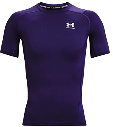 Under Armour Herren Armour HeatGear Compression Short Sleeve T-Shirt Kurze Ärmel, violett, XXL