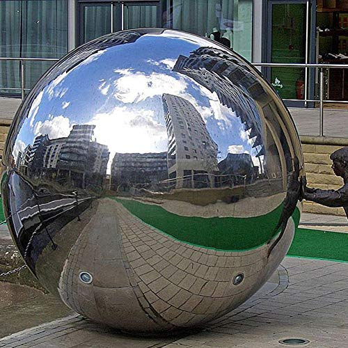 LuukUP 1PC Stainless Steel Gazing Ball Seamless Mirror Balls-Polished Shiny Spheres Smooth Hollow Globe Balls-for Home Garden Ornament Decoration (H?200mm)