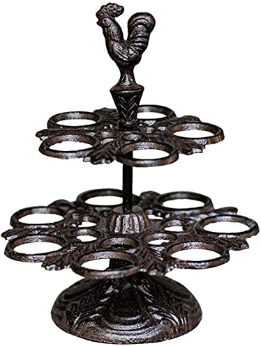 BERTY·PUYI Eierlagerregal Ei Metall Hühnerhalter Vintage Form Eierbecher Theke Eierständer Egg Skelter Für Küche Restaurant