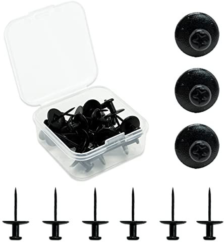 20 ganci per foto chiodi a doppia testa per parete ganci per ganci decorativi per casa, aula ufficio, sala studio, cartongesso (nero)