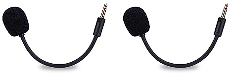 Lot de 2 micros de jeu de rechange pour casque Razer Kaira Pro sur PC/PS4/PS5/Xbox One/Xbox Series XIS, microphone amovible de 3,5 mm