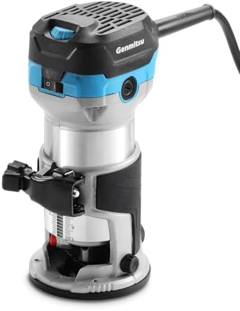 SainSmart Router de Fresadora Manual de 1,25 HP, Router Compacto para Herramientas de Madera con Base Fija, 6 Velocidades Variables, Equipado con Pinzas de 1/4'', Ideal para Carpintería CNC y