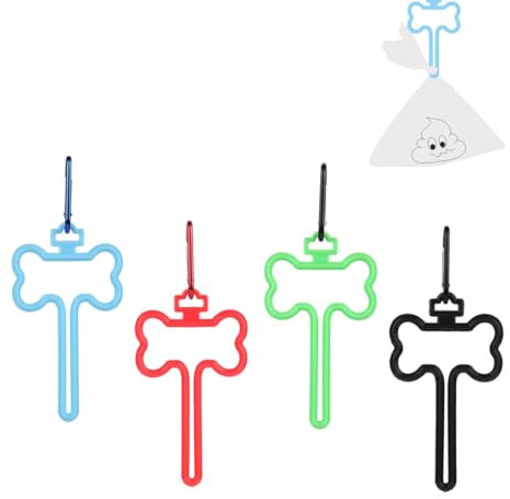 YOCDNOV 4 Stück Kotbeutel Tragetasche - Hundekotbeutelhalter freihändige Halterung für Taschen von Hundekot, Haustierzubehör für Leine, Mülleimer, Spaziergänge im Freien（4 Farben）