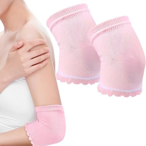 1 Paio di gomitiere,gomitiere in Gel di Silicone Copertura di Protezione del Gomito Traspirante Protezione del Gomito,di copertura in gel per gomito, idratante, per gomito, maniche esfolianti,