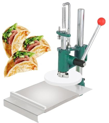 pealiritansemen Pizza Dough Flattening Machine, Manual Pizza Forming Machine, Tortilla Press, Manual Press, Automatic Rebound, Stainless Steel Material, For Pizza Crust, Tortilla, Pastry,12cm