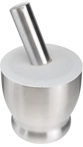 Amosfun Schleifer Knoblauchmühle Werkzeug Knoblauchstampfer Mühle für Knoblauch Knoblauch-Pugging-Topf Stampfer für Knoblauch Knoblauchmühle für den Haushalt Silver