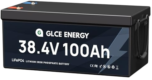 GLCE ENERGY Batterie LiFePO4 36V 100Ah, Batterie Lithium 3 840Wh, Cellule de Batterie de qualité A, pour Bateau, Camping-Car, Bateau, Moteur de pêche à la traîne, Stockage d'énergie et Hors réseau