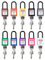 10 candados de seguridad de nailon de 38 mm con llave, bloqueo de bloqueo para estaciones y dispositivos (10 colores)