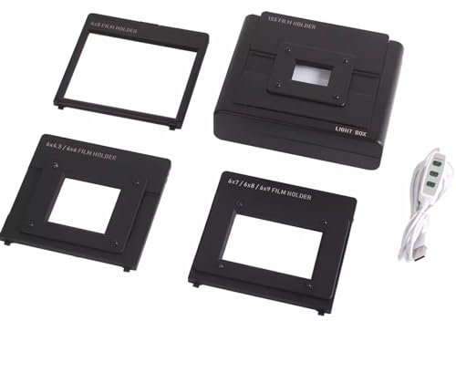 Escáner de película móvil, Visor de Negativos y Diapositivas fotográficas, visualización con luz LED, con Soporte para película de 135, 120 y 4 x 5, conversión de película a JPEG Digital, alimentaci