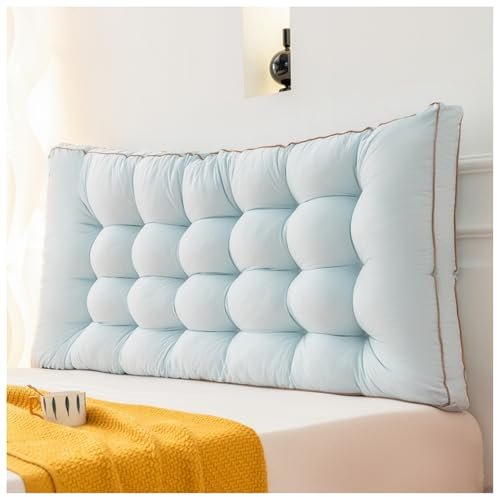 HUMAJORY Keilkissen Fürs Bett, Lesekissen, Nackenstützkissen for Nacken und Schulter, Bettkissen for Schlafen, Rückenkissen, for Rücken-, Bauch- Oder Seitenschläfer(Blue,120x60x10cm)
