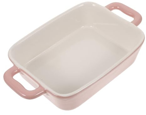 Didiseaon Teglia Da Forno Ceramica Rosa Per Microonde e Forno Utensile Da Cucina Elegante e Resistente Alle Alte Temperature e Certificato Per Uso Alimentare