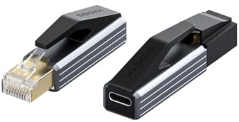 Hagibis USB C to Ethernet Adapter, Portable 1Gbps Gigabit RJ45 to Type-C (Thunderbolt 4/3 Compatible) Network LAN Hub, Compatible for MacBook Pro/Air, iPhone 16 Pro/Max, iPad Pro, XPS