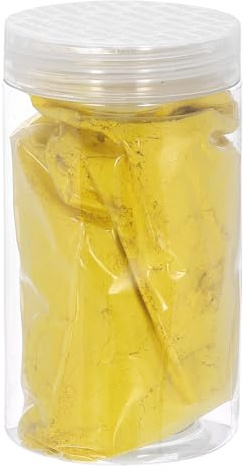 sourcing map Pigmento de óxido de hierro en polvo para hormigón, malla 400, 200 g, pigmento de lechada de óxido de hierro para pintura de azulejos pastel, cemento, cemento, color amarillo miel