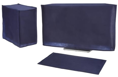 PATIKIL Juego de cubiertas antipolvo para computadora, teclado de monitor de 28 pulgadas y PC host a prueba de polvo, funda de protección para computadora de escritorio, protector de CPU - 3 piezas
