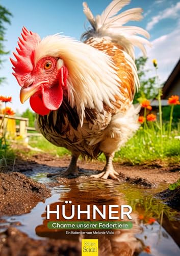 Edition Seidel Calendario premium de gallinas 2026, formato DIN A3, calendario de pared, calendario de animales, animales domésticos, animales de plumas, pájaros, pollo, melanie viola