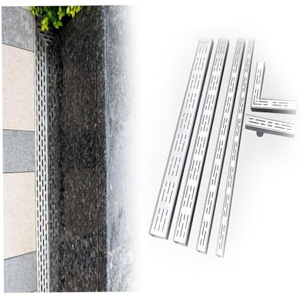 Sistema di drenaggio dell'acqua Deviatore per grondaia per canali rettangolari stretti Piastra in metallo per terrazza Cortile Garage Soluzioni di drenaggio Sistema di gestione dell'acqua efficiente