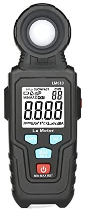 Light Meter, Light Meter 100,000 LUX Digital Light Meter Light Meter Digital Illuminator Handheld Ambient Temperature Meter, Suitable For Room, Supermarket, Farm, Enterprise Ambient Light Sensor