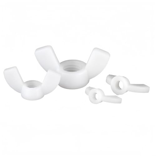 Rummyluck M6 Weiß Nylon Flügelmutter Plastik Flügelmuttern (10 Stück)