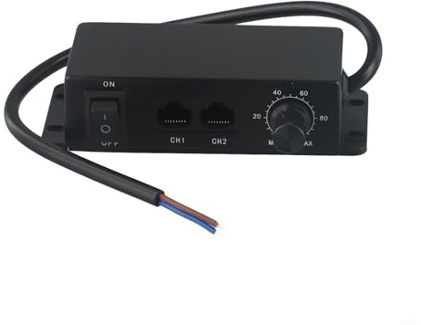 babominimer Interruttore dimmer DC 0-10V con rotativo On/Off per regolare sfarfallio, compatibile con driver 0-10V per luci di crescita delle piante, luci di binario