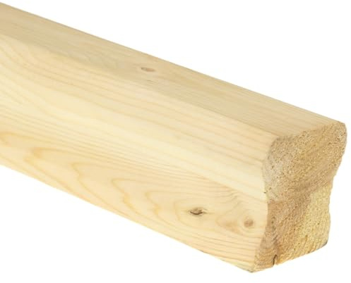 Jackson Woodturners Pine HR Handrail Ungrooved 58x58mm – Stair Parts for Glass or Timber Spindles – Multiple Lengths (1800mm)
