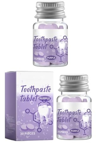 Pastillas de pasta de dientes sólida for limpieza profunda, eliminación de manchas de dientes y protección del esmalte, aliento fresco con manzanilla y xilitol - Cuidado bucal portátil(2pcs)