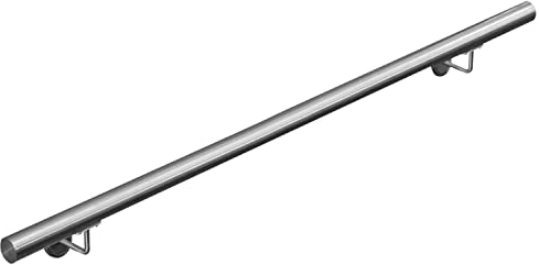 V2Aox Handlauf Treppengeländer aus Edelstahl, Durchmesser: 4,2 cm, Rostfrei & Wetterfest, Inklusive Montagematerial, Halter, Länge: 150 cm