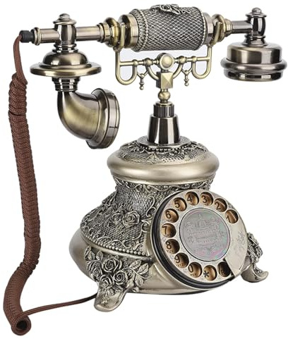 Antikes Retro Telefon, Vintage Resin Telefon, Universelles Dreh Telefon mit Drehscheibe, geschmackvolles Zierobjekt für Büro, Wohnzimmer und Schlafzimmer