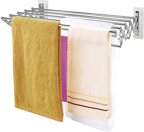 LLLD Stendibiancheria da Parete Stendino A Fisarmonica Allungabile Stendibiancheria A Soffietto per Interni Ed Esterni Balcone Terrazza (Size : 42-80cm)