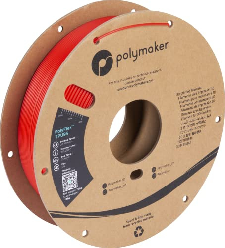 Polymaker PD01003 PolyFlex TPU-95A Filament TPU flexibel 1.75mm 750g Rot 1 pc(s)