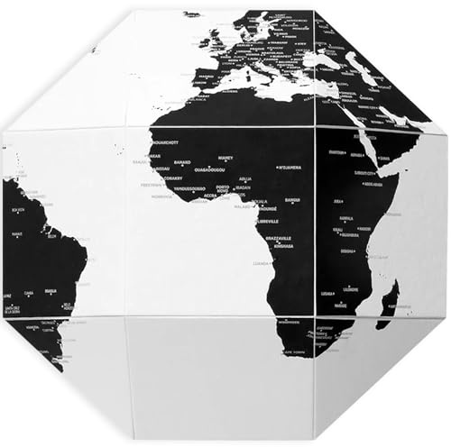 DearWorld, der ansteckbare Globus mit 50 Pins, 3D-Karte für Zuhause, Geschäft und Büro, Premium-Qualität, dickes Papier, lässt sich in Sekunden zusammenbauen, perfektes Geschenk für Reisende (Welt mit