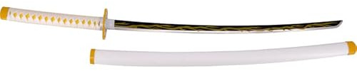 Fyrescosplay Katana Agatsuma Zenitsu 101 cm non affilata in metallo