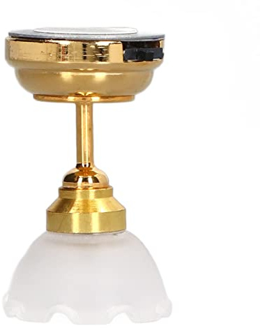 Miniatyrtaklampa i Skala 1:12, Dockhuslampa med LED-ljus, Batteridrivna Dockhuslampor, Tillbehör Till Dockskåpsmöbler, Gör-det-själv Miniatyrdockor