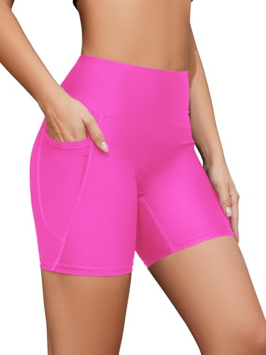 SHEKINI Shorts de bain pour femmes Taille haute à séchage rapide Sporty Leggings courts Bikinihose Pantalon de vélo Maillot de bain Short de plage, M