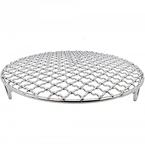 SFQEVHRZ Grille de Barbecue, Grille de Camping, Grille de Cuisson Ronde for Barbecue, Fil d'acier Inoxydable 201, Feuille de Gril for Four, Jardin en Plein air, Camping, Outil de Pique-Nique(180mm)