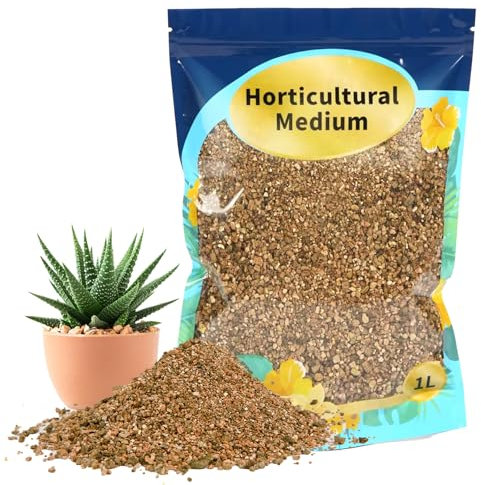 GOTVUGE Vermiculite for Gardening, Coarse Vermiculite for plant propagation, Cutting and Seed Starting, Maintain Soil Moisture for Potting Orchids, Succulents, Fungi, and Hydroponics (1L)