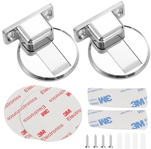 Alriedy 2 Stück Türstopper Magnetisch Türhalter Magnetisch Tür Stopper Mit Starkem Magnet Türhalter Ohne Bohren Oder Mit Schrauben Zinklegierung Türpuffer Für Wohnzimmer, Schlafzimmer, Büro