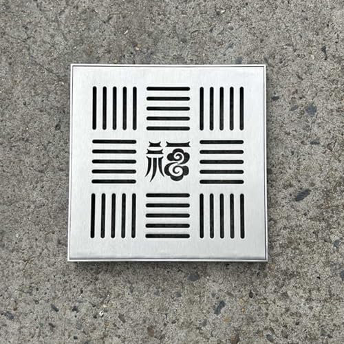 Canaleta Desague con Rejilla Tapa de Desagüe Exterior Cuadrada para Bloquear Residuos y Hojas, Rejilla de Desagüe de Canal de 15 20 25 30 35 40 50 60 Cm, Cubierta de Canalón de Lluvia de Acero Inoxida