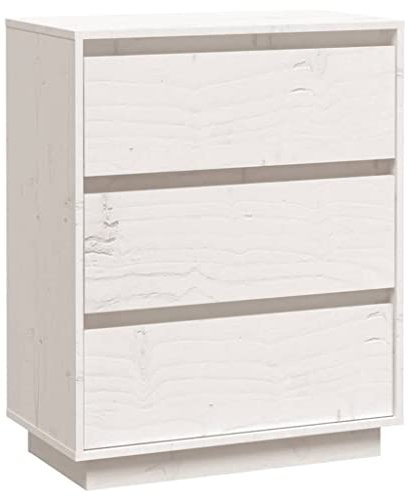 HEFZGDB Sideboard Weiß 60x34x75 cm Massivholz Kiefer Küchenbuffet Barschrank Apothekerschrank Küche Vitrinenschrank Wohnzimmer für Küche Speisesaal Café Dessert Shop