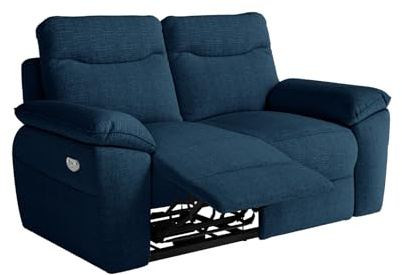 LOUNGITUDE Canapé de Relaxation électrique Ross 2 Places en Tissu texturé 3D