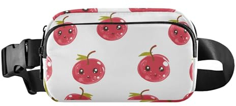 Fresh Serviceberry Fruit - Riñonera para mujeres, hombres y adolescentes, mini bolsa cruzada para pasaporte para ciclismo, Grosella roja blanca, 1 size